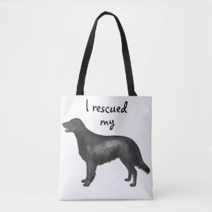Rescue Flat-Coated Retriever Tote Bag