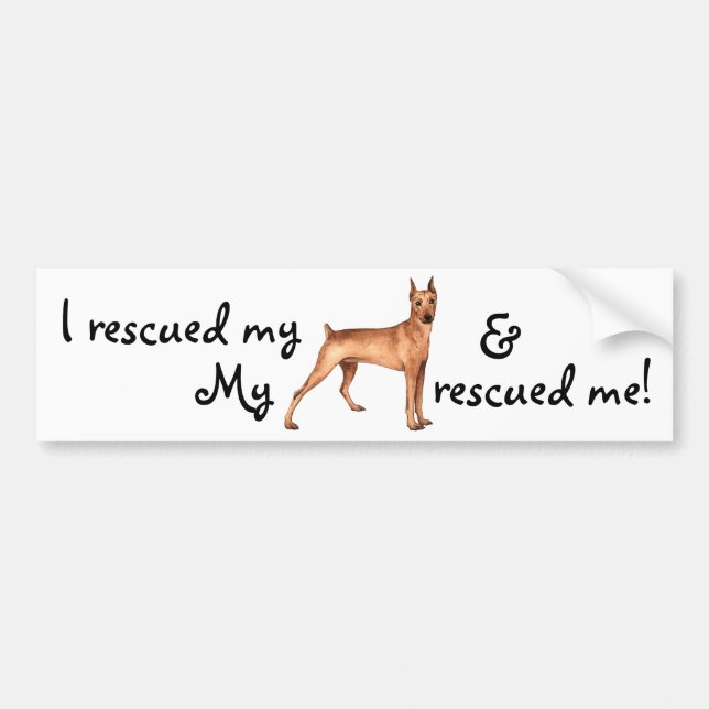Rescue German Pinscher Bumper Sticker (Front)