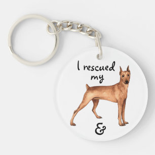 Rescue German Pinscher Key Ring