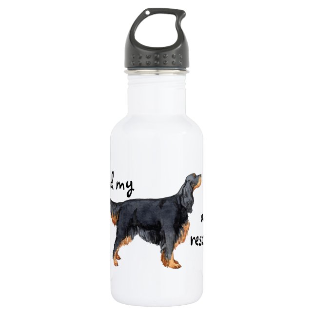 Rescue Gordon Setter 532 Ml Water Bottle (Front)