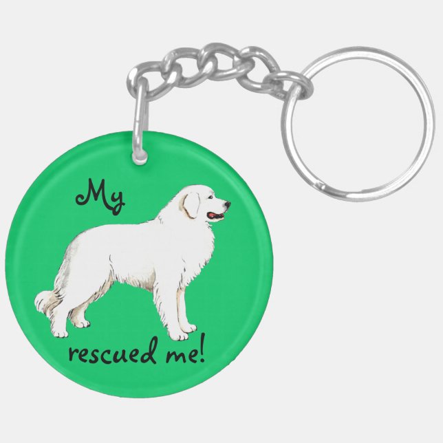 Rescue Great Pyrenees Key Ring (Back Left)