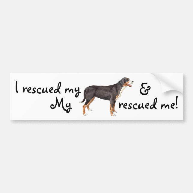 Rescue Greater Swiss Mountain Dog Bumper Sticker (Front)