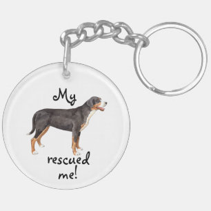 Rescue Greater Swiss Mountain Dog Key Ring