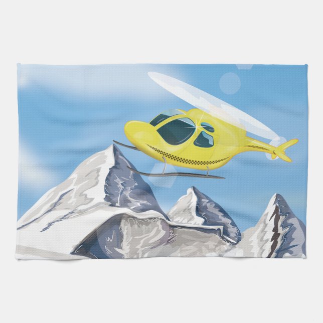 Rescue Helicopter Tea Towel (Horizontal)