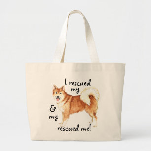 Rescue Icelandic Sheepdog Large Tote Bag