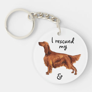 Rescue Irish Setter Key Ring