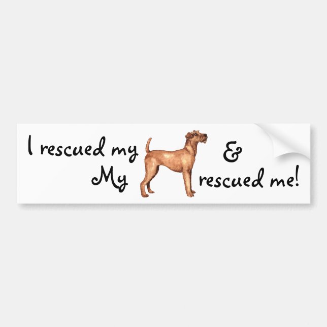 Rescue Irish Terrier Bumper Sticker (Front)