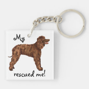 Rescue Irish Water Spaniel Keychain