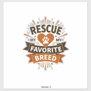 Rescue Is My Favourite Breed Vintage Dog Adoption 