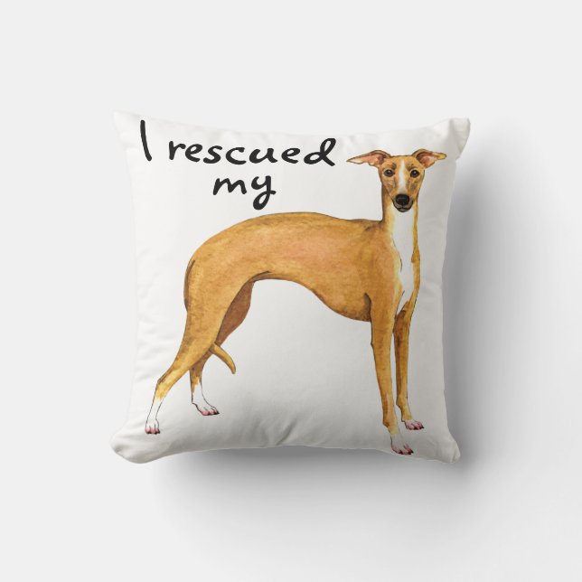 Rescue Italian Greyhound Cushion (Front)