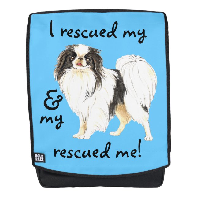 Rescue Japanese Chin Backpack (Front)