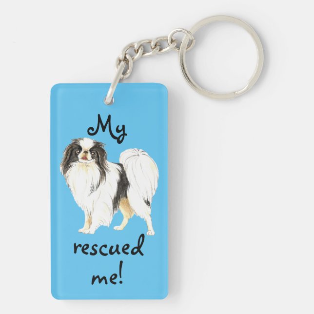 Rescue Japanese Chin Key Ring (Back)