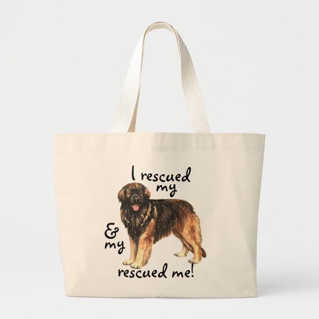Rescue Leonberger Large Tote Bag (Front)