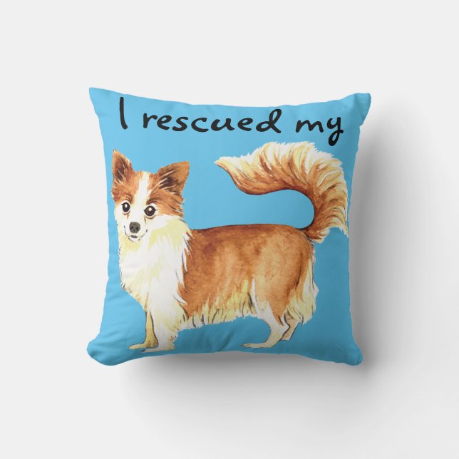 Rescue Long Coat Chihuahua Cushion (Front)