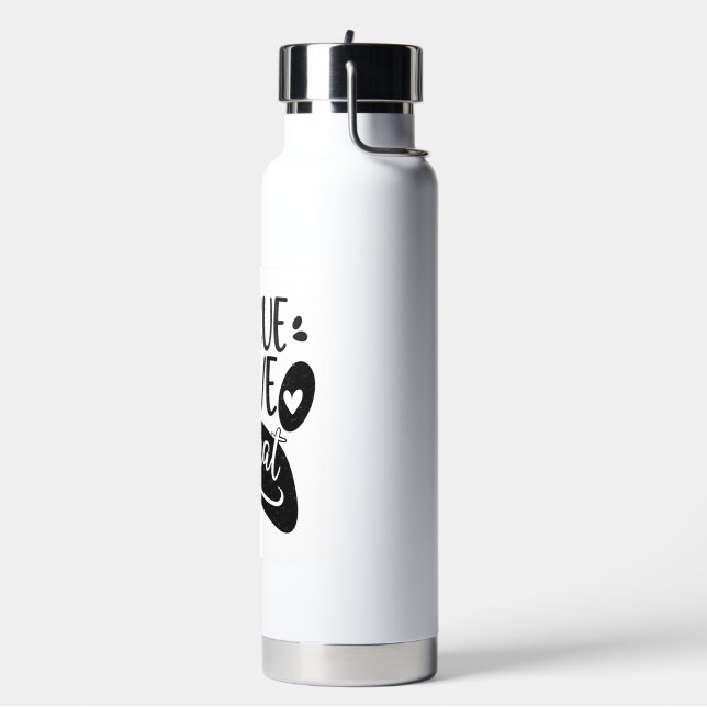 Rescue Love Repeat Dog Paw Tee Water Bottle (Left)