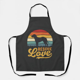 Rescue Love Retro Dog Sunset_1 Apron