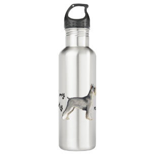Rescue Miniature Schnauzer Aluminium Water Bottle