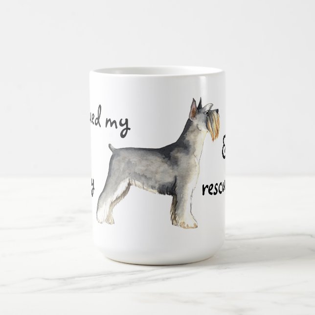 Rescue Miniature Schnauzer Coffee Mug (Center)