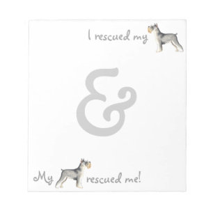 Rescue Miniature Schnauzer Notepad