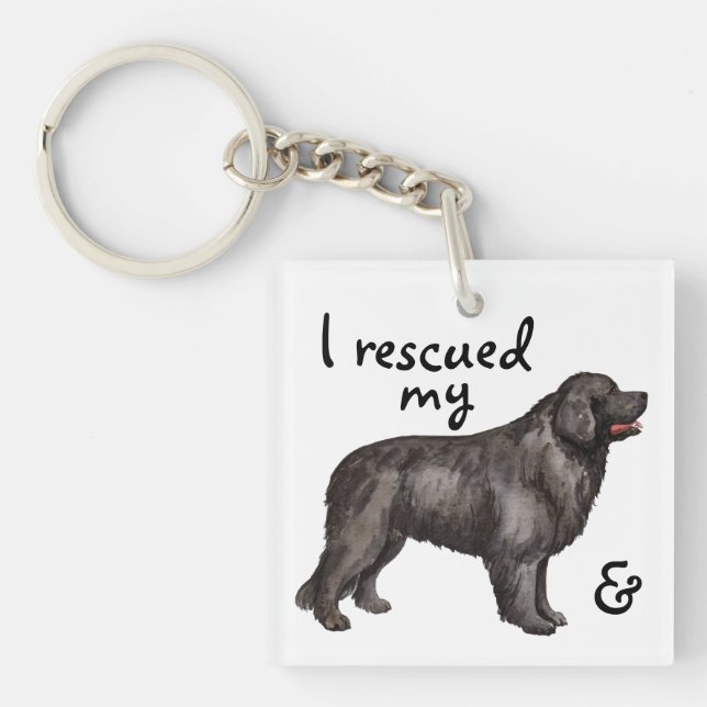 Rescue Newfoundland Key Ring (Front)