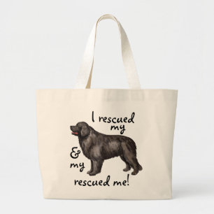Rescue Newfoundland Large Tote Bag