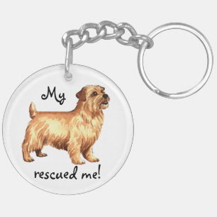 Rescue Norfolk Terrier Key Ring