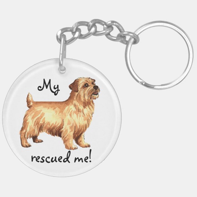 Rescue Norfolk Terrier Key Ring (Back Left)