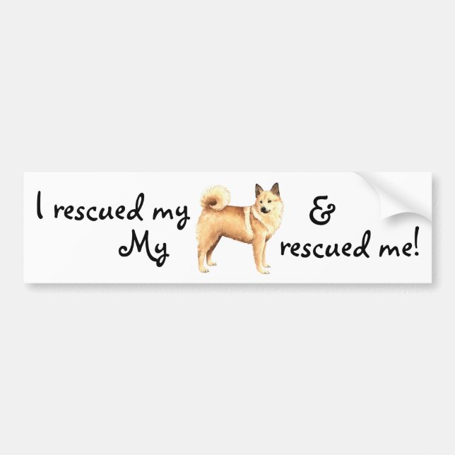 Rescue Norwegian Buhund Bumper Sticker (Front)
