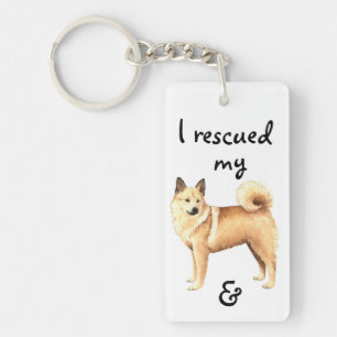 Rescue Norwegian Buhund Key Ring