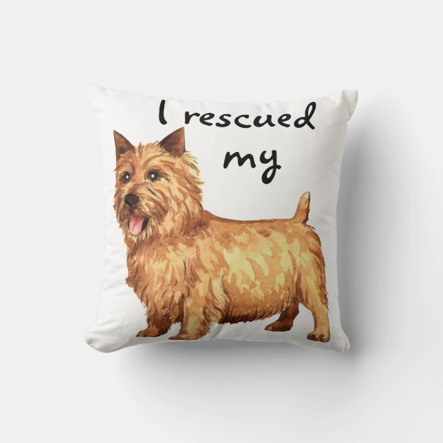 Rescue Norwich Terrier Cushion (Front)