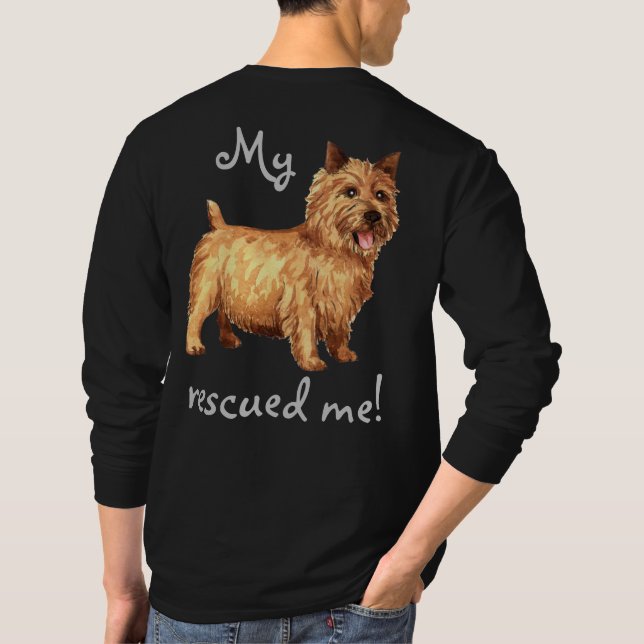 Rescue Norwich Terrier T-Shirt (Back)