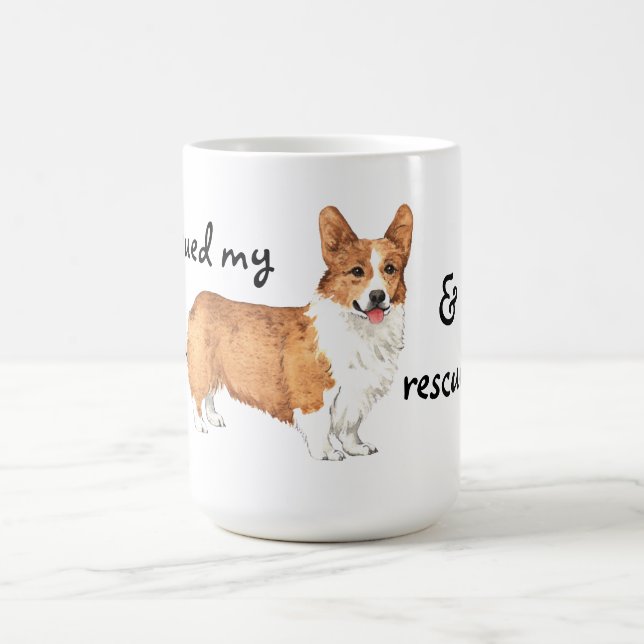 Rescue Pembroke Welsh Corgi Coffee Mug (Center)