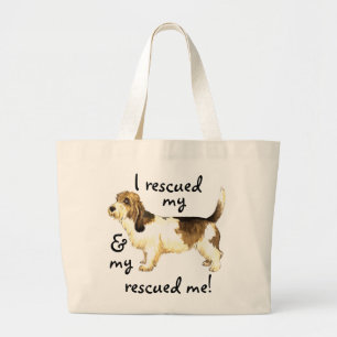 Rescue Petit Basset Griffon Vendéen Large Tote Bag