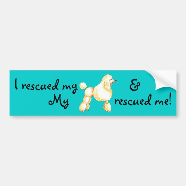 Rescue Poodle Bumper Sticker (Front)