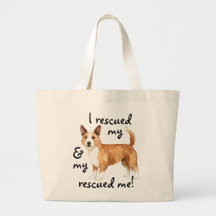 Rescue Portuguese Podengo Pequeno Large Tote Bag