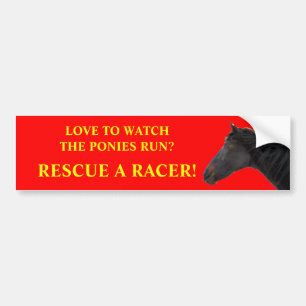Rescue Racing Horses Bumper Sticker