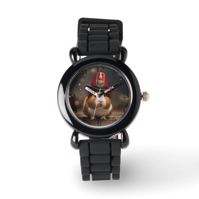 Rescue Ready: Guinea Pig in a Fireman's Hat, Watch (Front)
