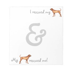 Rescue Redbone Coonhound Notepad