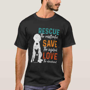 Rescue Save Love Animal Rescue Dog Cat T-Shirt