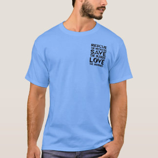 Rescue Save Love: Animal Rescue, Dog Lover Cat  T-Shirt