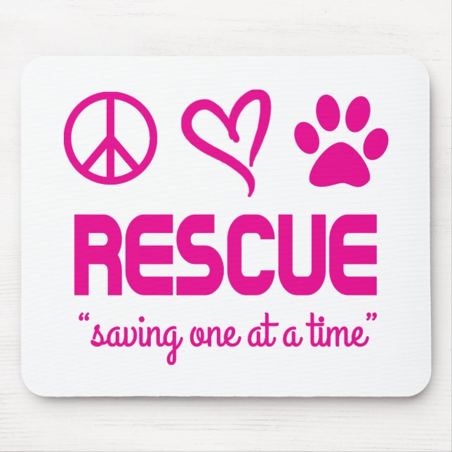 Rescue "Saving One At A Time" Mouse Pad (Front)