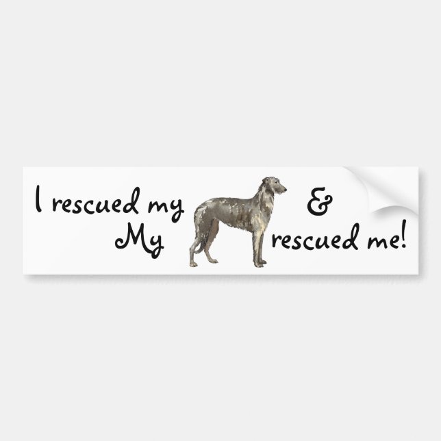 Rescue Scottish Deerhound Bumper Sticker (Front)