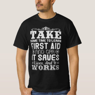 rescue service work paramedic first aider T-Shirt