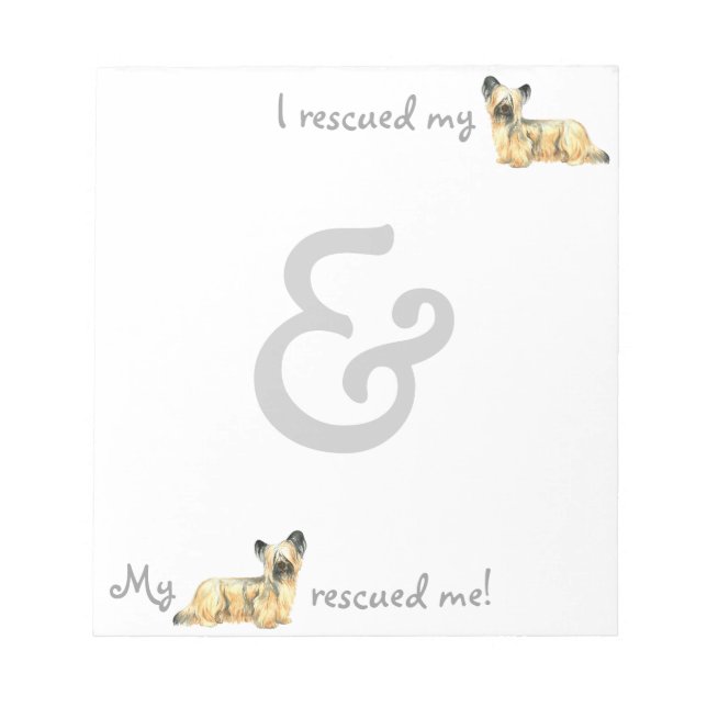 Rescue Skye Terrier Notepad (Front)
