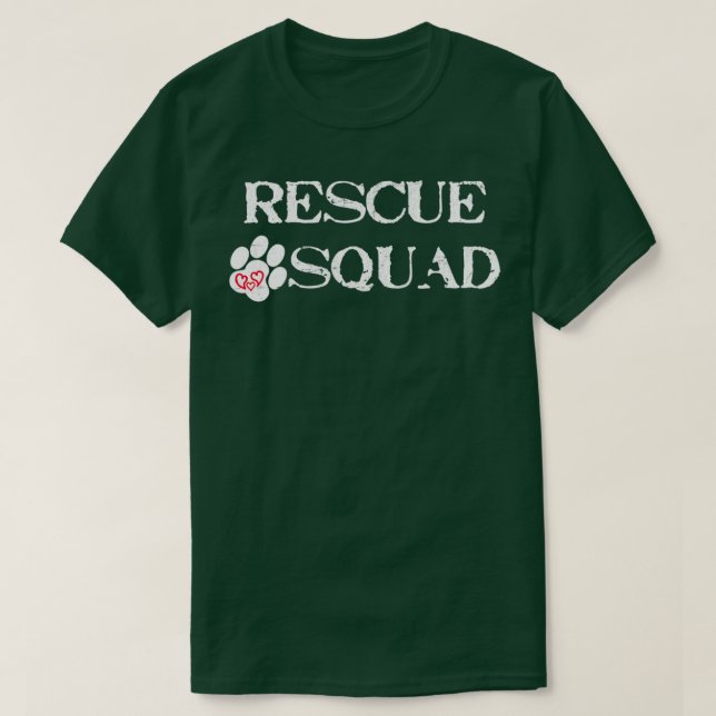 Rescue Squad Dog Paw Heart For Men Women T-Shirt (Design Front)