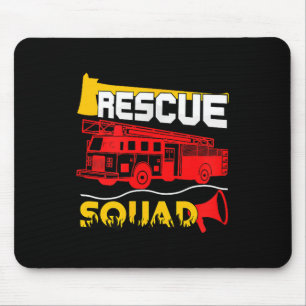 Rescue Squad Lifesaver Fireman Gift Proud Firefigh Mouse Pad