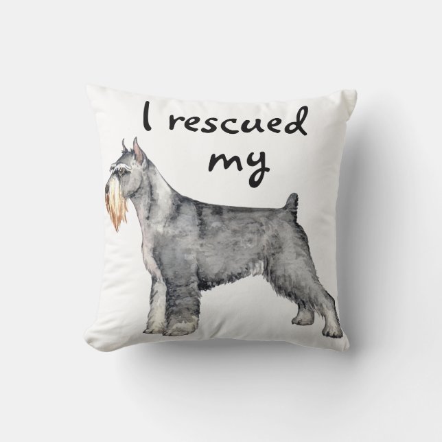 Rescue Standard Schnauzer Cushion (Front)