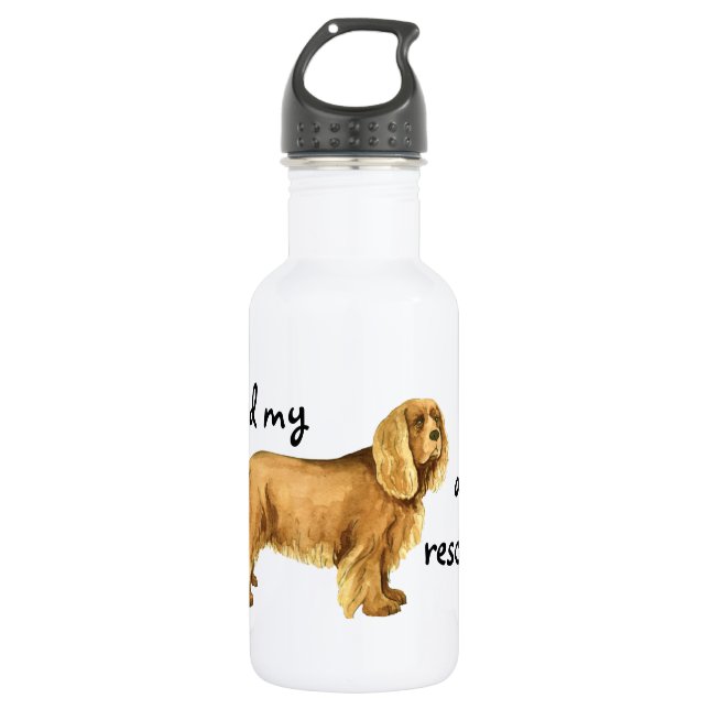 Rescue Sussex Spaniel 532 Ml Water Bottle (Front)