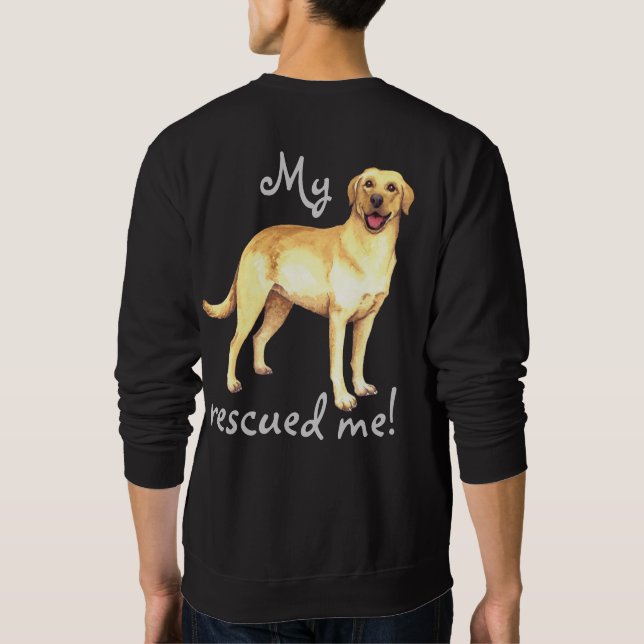 Rescue Yellow Lab Sweatshirt (Back)