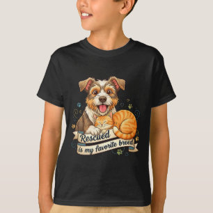 Rescued Is My Favorite Breed Dog Cat Pet Adoption  T-Shirt